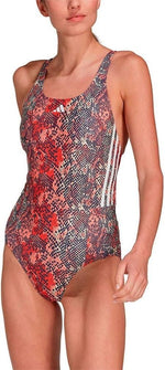 Adidas Women's 3-Stripes Graphic One Piece Swimsuit Swimming Costume HR4384 BNWT