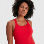 Speedo Women's Eco Endurance+ Medalist Swimsuit Swimming Costume Red BNWT