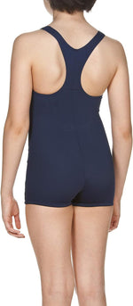 Arena Girl's Combi-Short Finding Swimsuit Swimming Costume Legsuit Navy BNWT