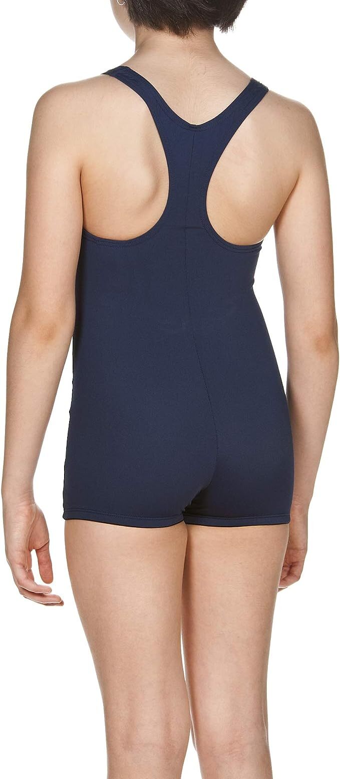 Arena Girl's Combi-Short Finding Swimsuit Swimming Costume Legsuit Navy BNWT