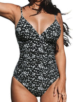 Cupshe Women's V Neck Tummy Control Ruched Swimsuit Swimming Costume BNWT