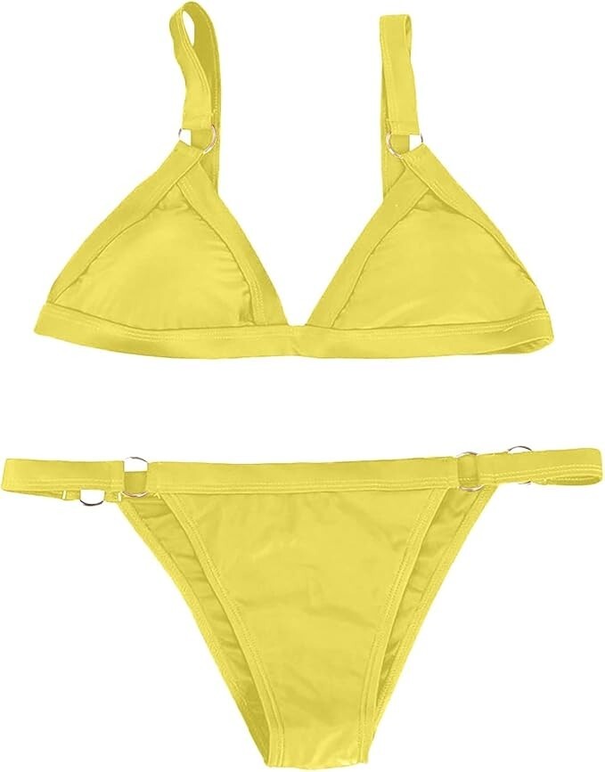 Chechury Women's Triangle Low Waist Sexy Bikini Swimsuit Swimming Costume BNWT