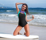 Attraco Women's Padded Colour Block Racerback Swimsuit Swimming Costume BNWT