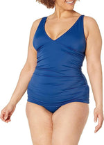 Amazon Essentials Women's Tankini Swim Top Swimsuit Swimming Costume Navy BNWT