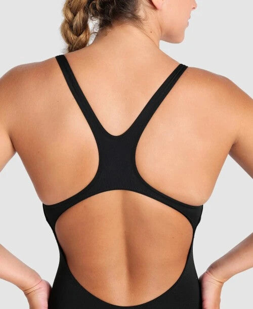 Arena Women's Team Swim Pro Solid Swimsuit Swimming Costume Girls Black BNWT