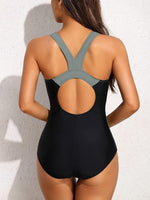 Attraco Women's Padded Colour Block Racerback Swimsuit Swimming Costume BNWT