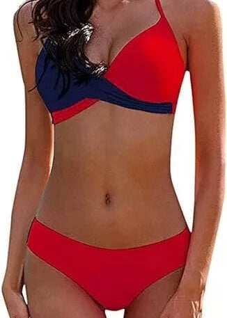 CheChury Women's Padded Push-Up Bikini Swimsuit Swimming Costume BNWT