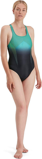 Speedo Women's Digital Placement Medalist Swimsuit Swimming Costume BNWT