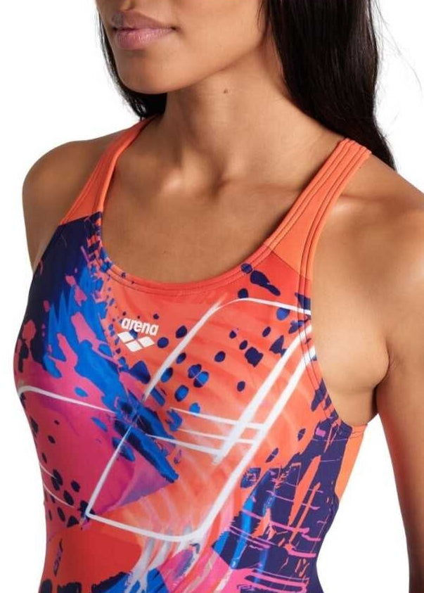 Arena Women's Funny Spot V Back Calypso One Piece Swimsuit Swimming Costume BNWT
