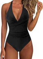 RXRXCOCO Women's Halter High Waist Tummy Control Swimsuit Swimming Costume BNWT