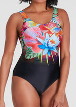 Speedo Women's Digital Placement U-Back Swimsuit Swimming Costume BNWT