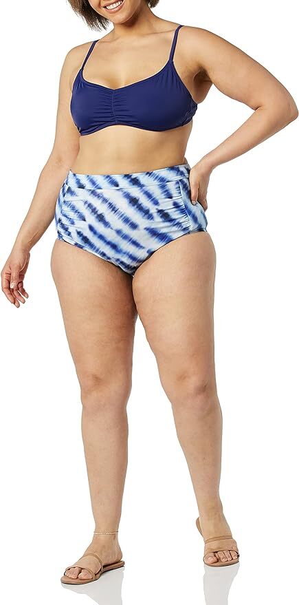 Amazon Essentials Women's High Waist Bikini Bottoms Swimsuit Swimming Costume