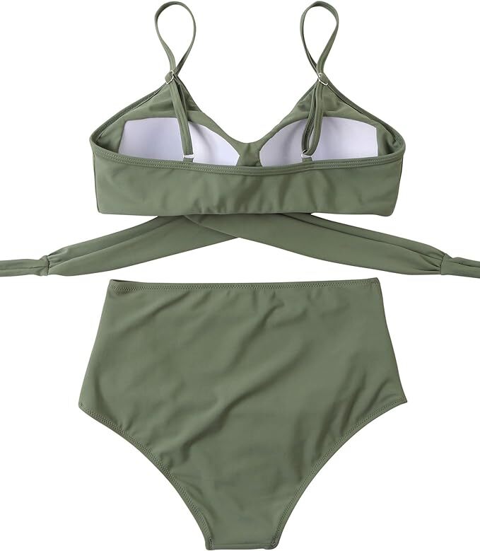 RXRXCOCO Women's Tummy Control Wrap Bikini Set Swimsuit Swimming Costume BNWT