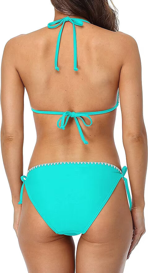 Charmo Women's Padded String Halter Bikini Swimsuit Swimming Costume BNWT