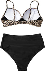 DOULAFASS High Waist Ruched Tummy Control Bikini Swimsuit Swimming Costume BNWT
