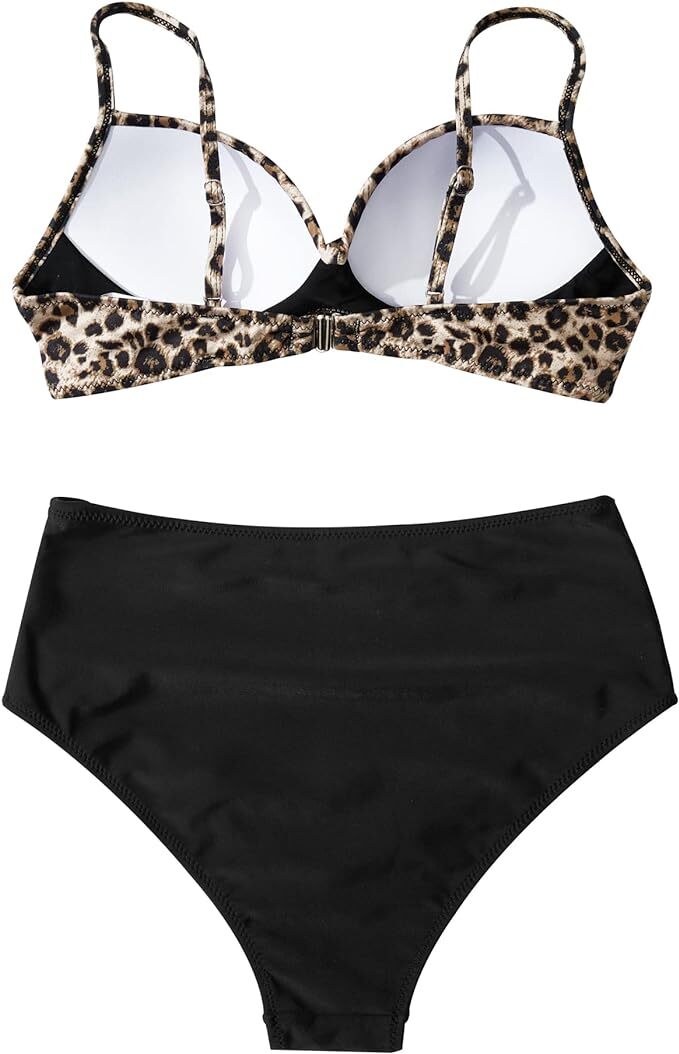 DOULAFASS High Waist Ruched Tummy Control Bikini Swimsuit Swimming Costume BNWT
