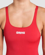 Arena Women's Team Swim Pro Solid Swimsuit Swimming Costume Girls Red BNWT