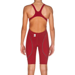 Arena Girls Powerskin St 2.0 Open Back Racing Swimsuit Swimming Race Red BNWT