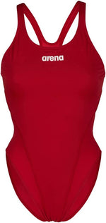Arena Women's Solid Swim Tech High Leg Swimsuit Swimming Costume Girl's BNWT
