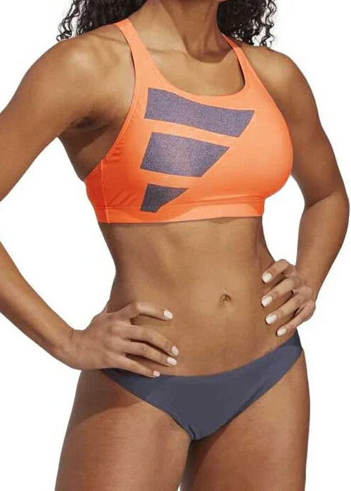 Adidas Women's Big Bars Bikini Swimsuit Swimming Costume HR4386 BNWT