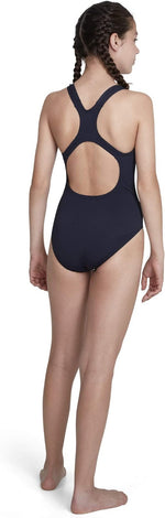 Speedo ECO Endurance+ Medalist Girls Swimsuit Swimming Costume Navy 2025 BNWT