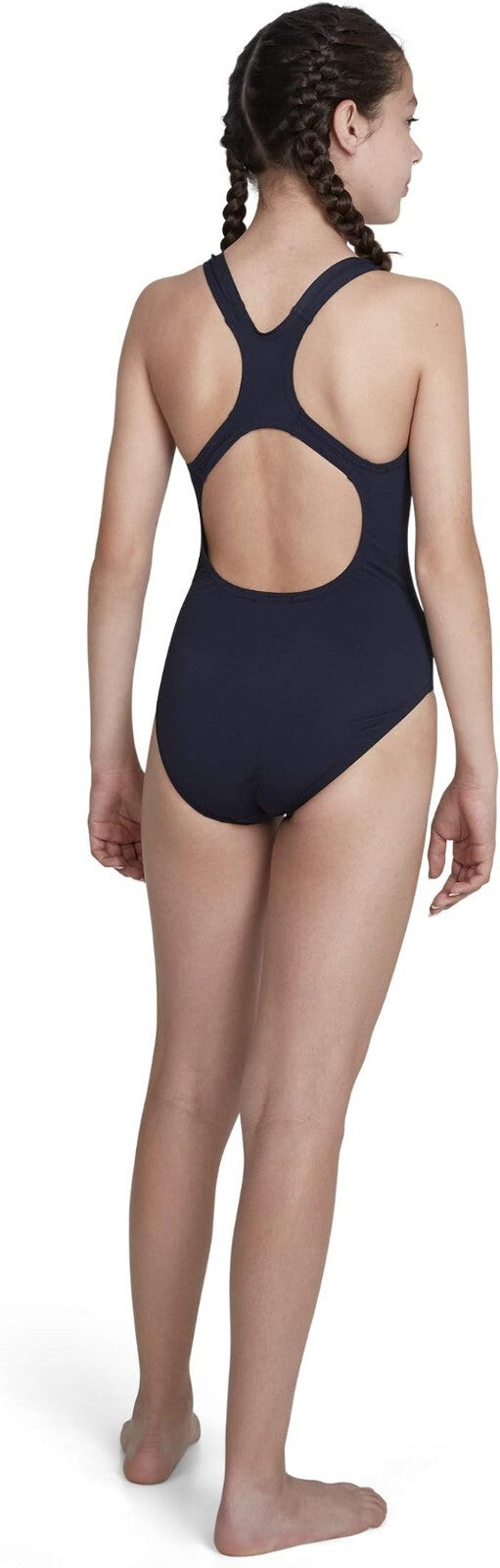 Speedo ECO Endurance+ Medalist Girls Swimsuit Swimming Costume Navy 2025 BNWT
