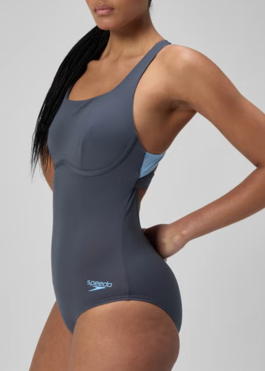 Speedo Women's Flex Band Swimsuit with Swim Bra Swimming Costume BNWT