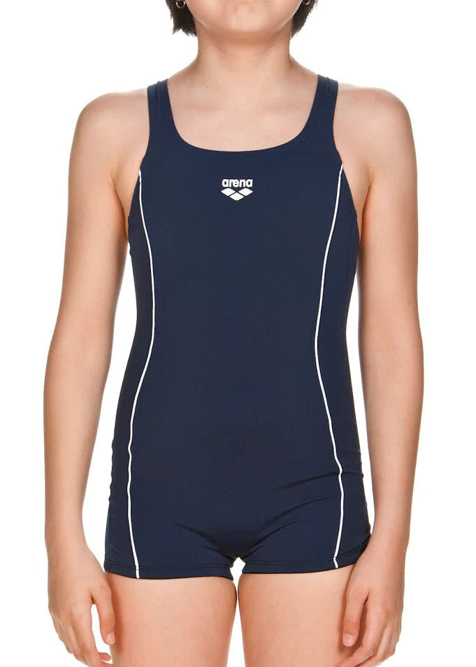 Arena Girl's Combi-Short Finding Swimsuit Swimming Costume Legsuit Navy BNWT