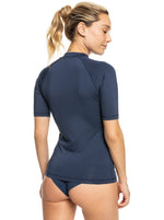 Roxy Whole Hearted Short Sleeved Rash Vest in Mood Indigo T-Shirt UV UPF 50 BNWT