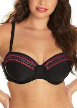 Simply Yours Women's Embroidered Bikini Top Swimsuit Swimming 34DD 36DD BNWT