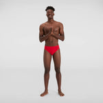 Speedo Men's Eco Endurance+ 7cm Brief Swimming Costume Swimsuit Red Briefs BNWT