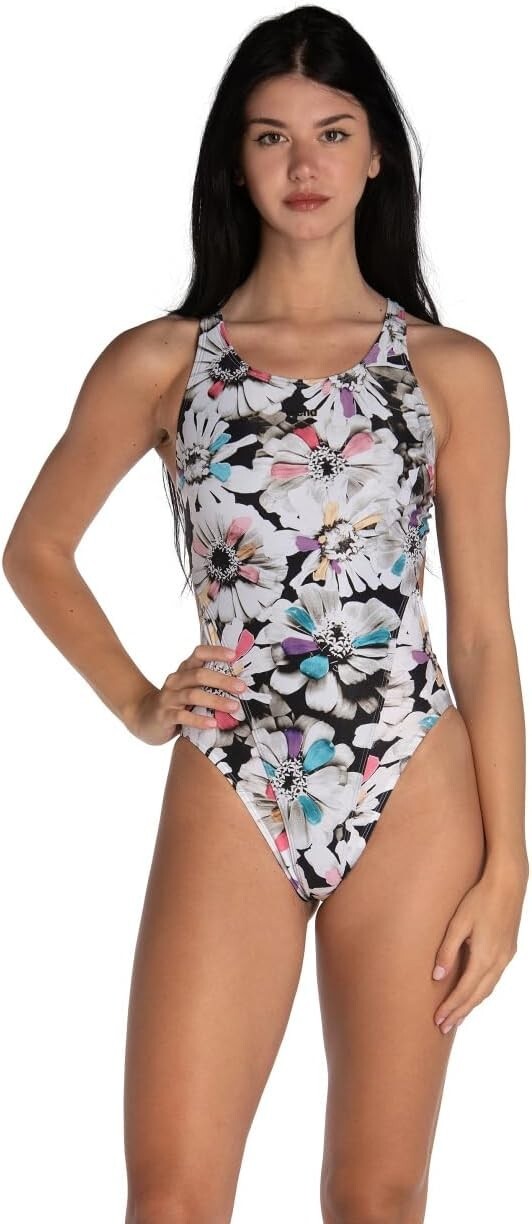 Arena Women's Zinnia Party Swim Tech Back Swimsuit Swimming Costume BNWT