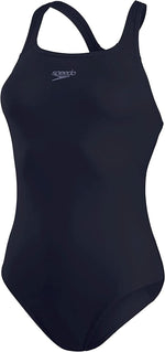 Speedo Women's Eco Endurance+ Medalist Swimsuit Swimming Costume Navy BNWT