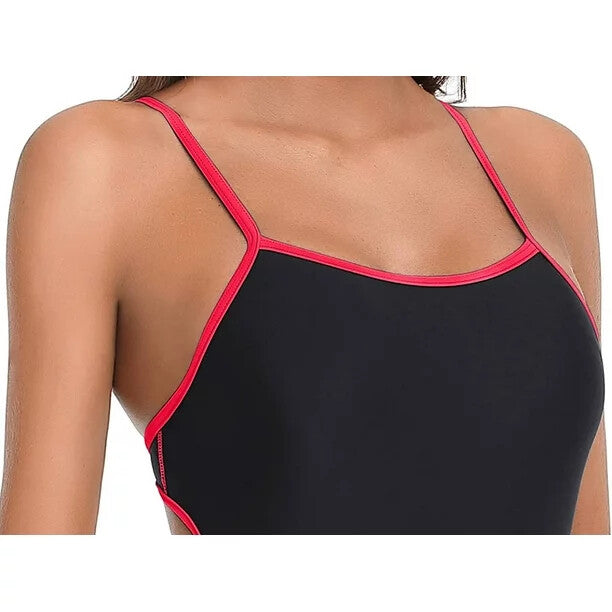 Charmo Women's Padded Thin Strap Racerback Swimsuit Swimming Costume BNWT