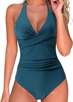RXRXCOCO Women's Halter High Waist Tummy Control Swimsuit Swimming Costume BNWT