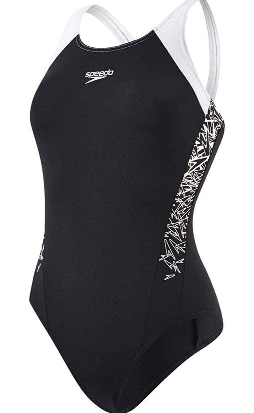 Speedo Women's Boom Splice Muscleback Swimsuit Swimming Costume BNWT