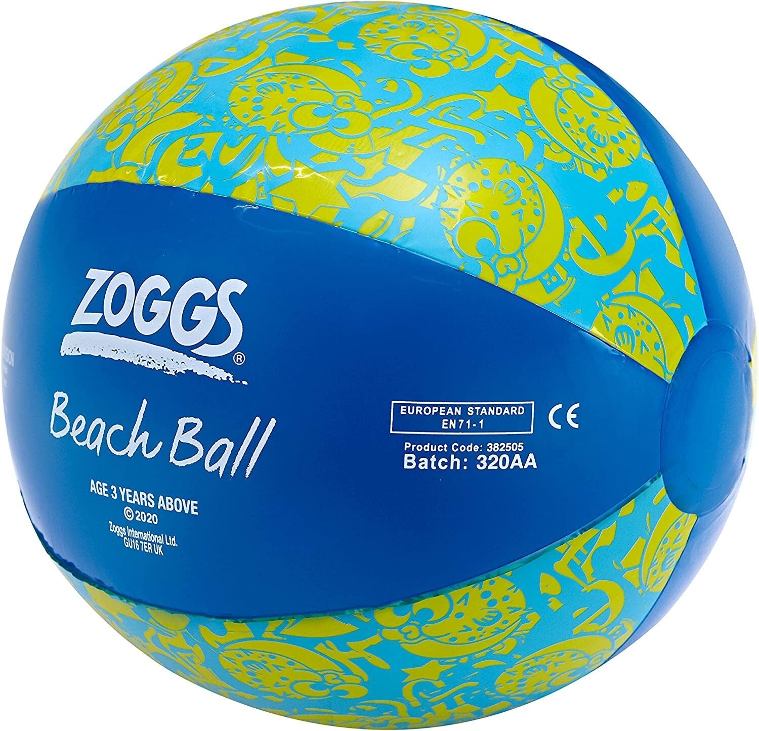 Zoggs Beach Ball 30cm Unisex Youth Boys Girls Inflatable, Swimming Pool Toy BNIB