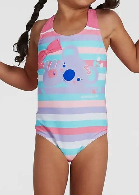 Speedo Girl's Koko Koala Crossback Swimsuit Swimming Costume Toddler Baby BNWT