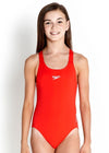 Speedo Endurance+ Medalist Girls Junior Swimsuit Swimming Costume Red 2025 BNWT