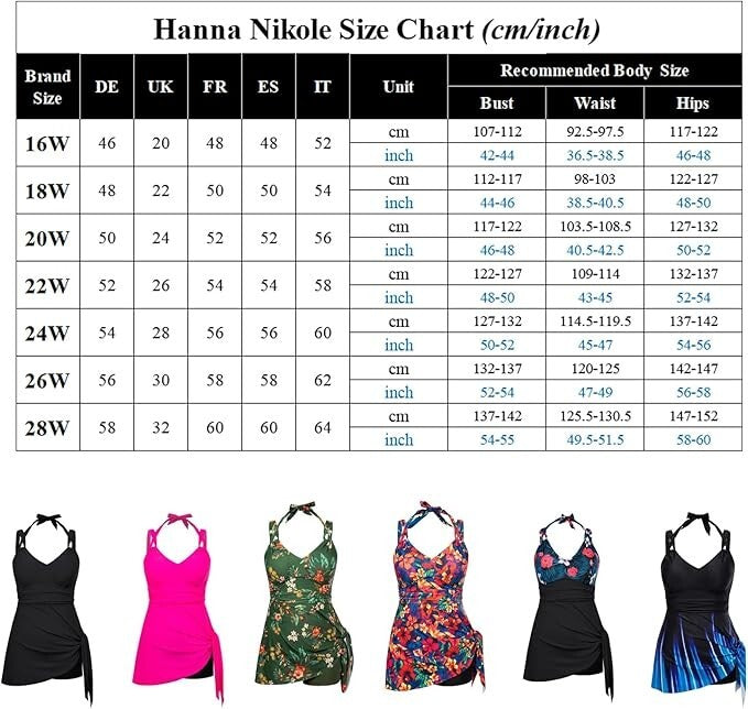Hanna Nikole Women Tummy Control Tankini Plus Size Two Piece Swimsuit Shorts