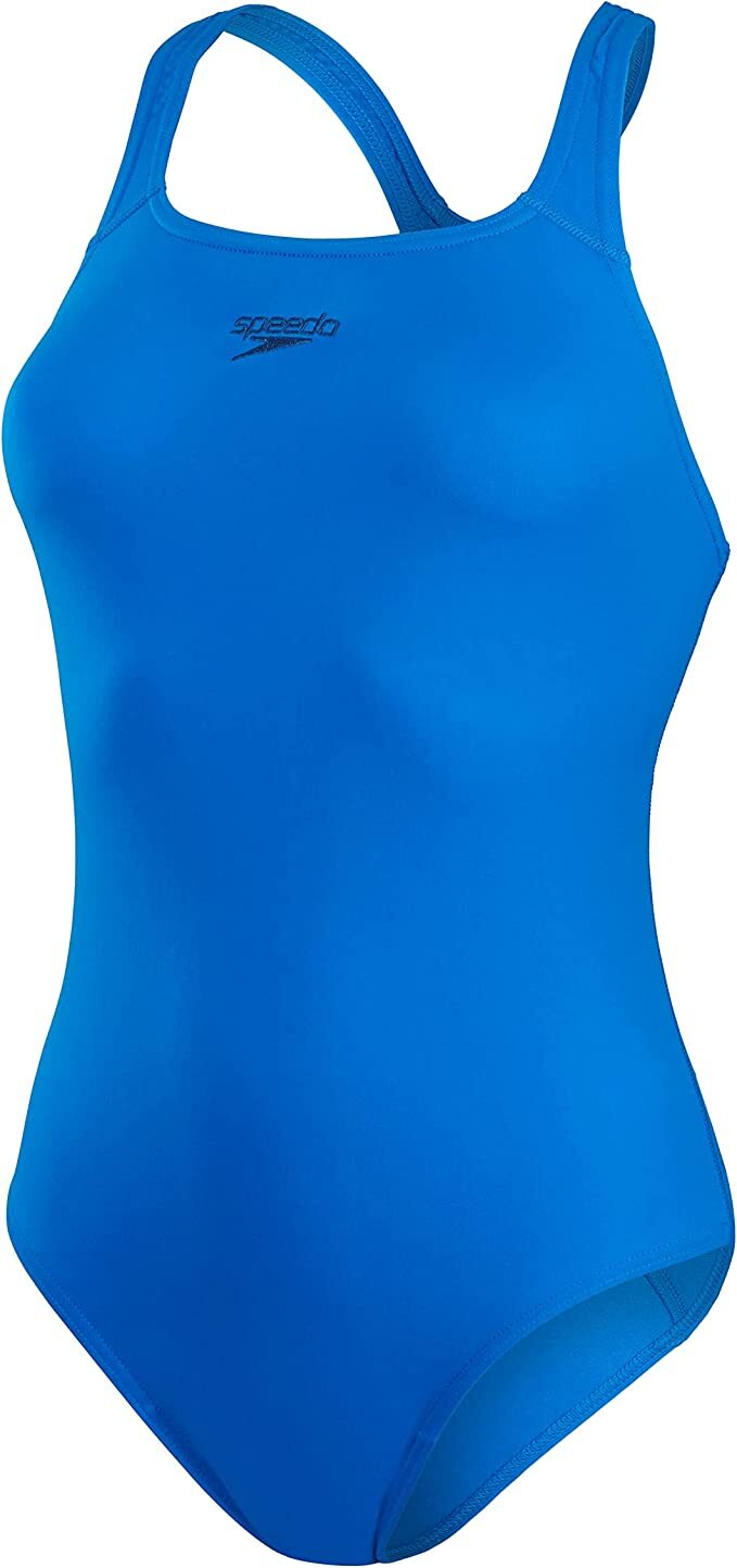Speedo Women's Eco Endurance+ Medalist Swimsuit Swimming Costume Blue BNWT