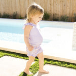 Splash About Happy Nappy Costume Reusable Neoprene Frills Lilac Spring BNWOT