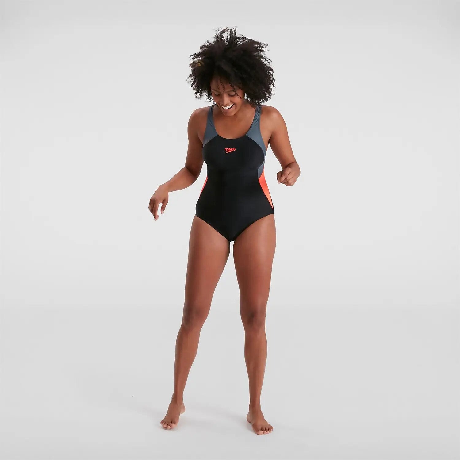 Speedo Women's Colourblock Splice Muscleback Swimsuit Swimming Costume BNWT