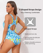 Attraco Women's Padded Racerback Swimsuit Swimming Costume Swimwear BNWT