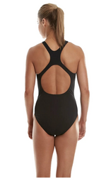 Speedo Women's Endurance+ Medalist Swimsuit Swimming Costume Black BNWT