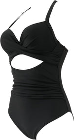 DOULAFASS Women's Tummy Control Cutout One Piece Swimsuit Swimming Costume BNWT