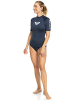 Roxy Whole Hearted Short Sleeved Rash Vest in Mood Indigo T-Shirt UV UPF 50 BNWT