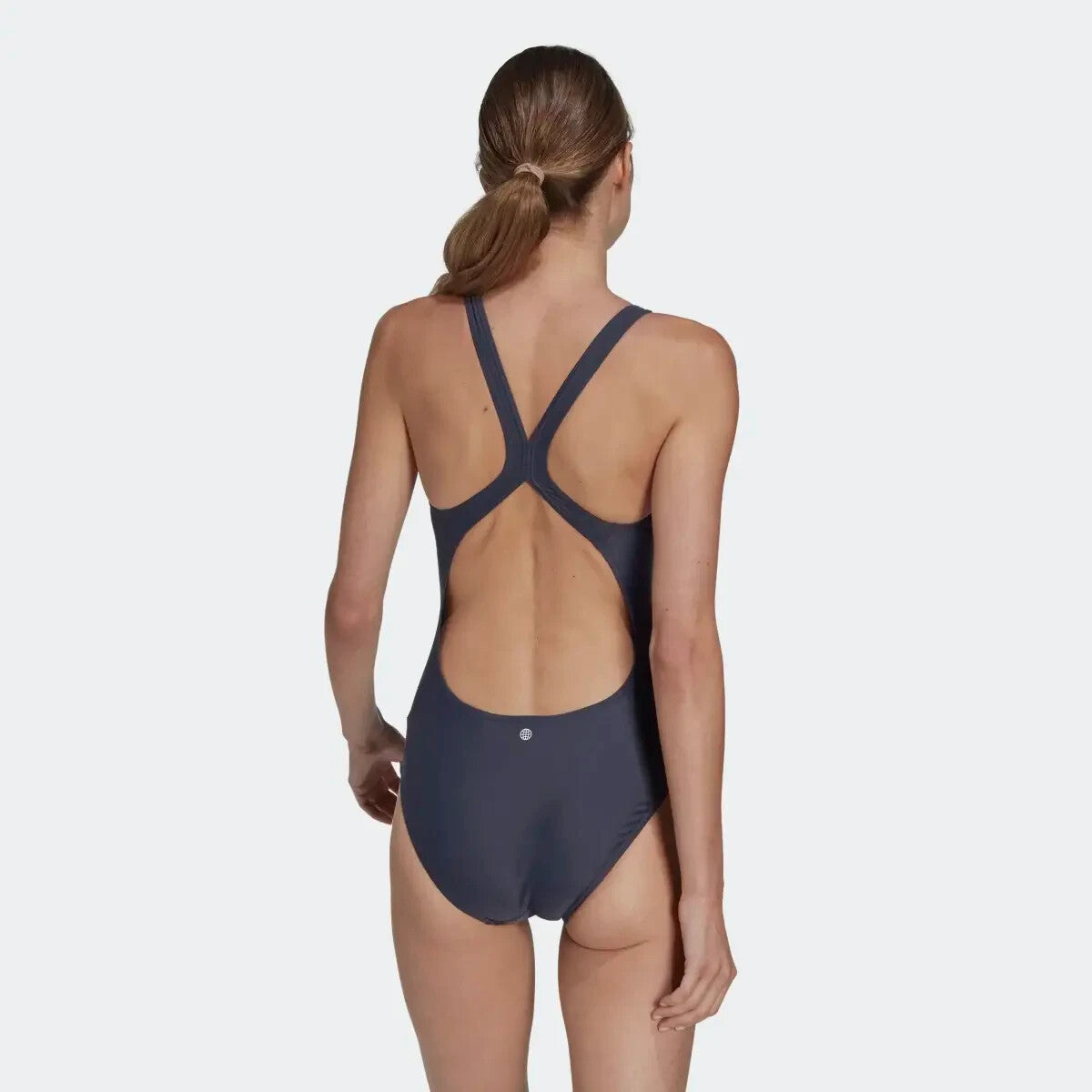 Adidas Women's 3 Bars One Piece Swimsuit Swimming Costume HR6471 BNWT
