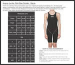 Arena Girl's Powerskin St Next Open Back Jr Swimming Race Racing Swimsuit BNWOT