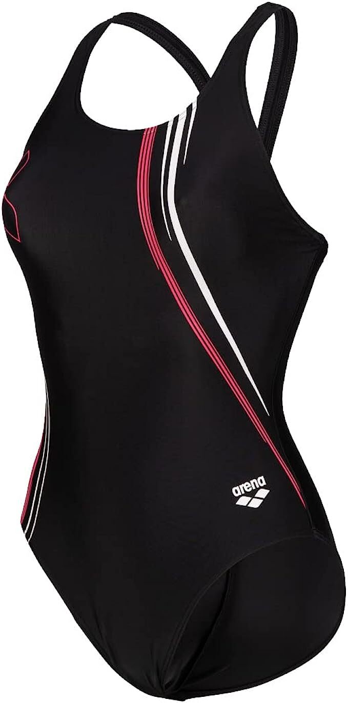 Arena Women's V Back Graphic Swimsuit Swimming Costume Ladies BNWT